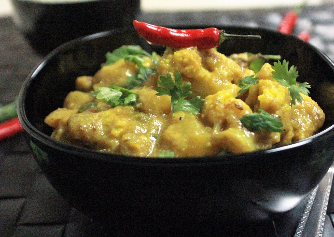 Aloo Gobi Palda - Himachali / Pahari Style