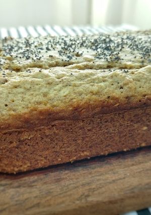 Una foto de Budín de pera y banana