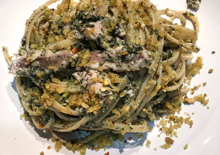 Steps to Prepare Qualsiasi sera della settimana Fettuccine con alici e pesto di finocchietto selvatico