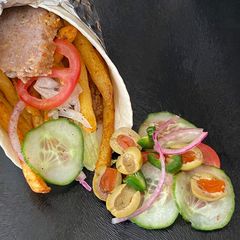 A picture of Homemade Greek Gyro.