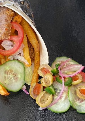 A picture of Homemade Greek Gyro.