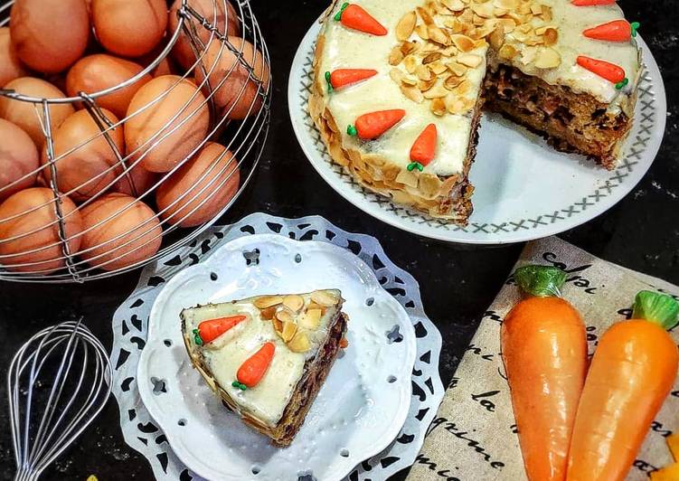 Cara Memasak Carrot Cake With Cream Cheese Frosting Yang Renyah