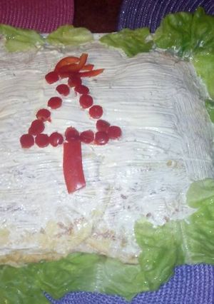 Una foto de Lasagna fría de panqueques