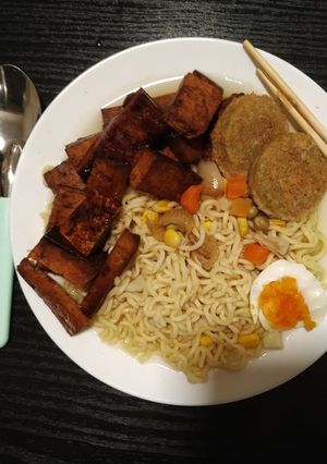 Una foto de Ramen vegetariano