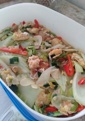 Foto resep Cah Sawi Telur