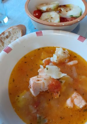 A picture of Almu's fish soup.