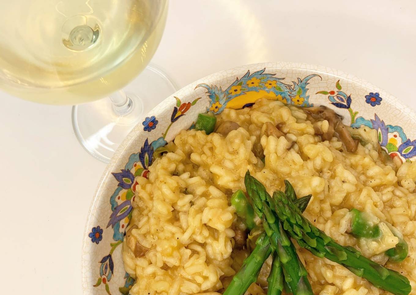 Risotto de setas, espárragos y habanero Sin Gluten