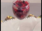 Una foto de gelatina con vodka