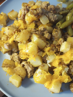 A picture of Hamburger and Potato Hash.
