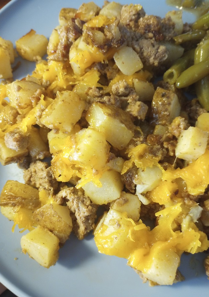 A picture of Hamburger and Potato Hash.