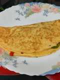 Tortilla de fritada de pimientos y cebolla