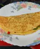 Tortilla de fritada de pimientos y cebolla