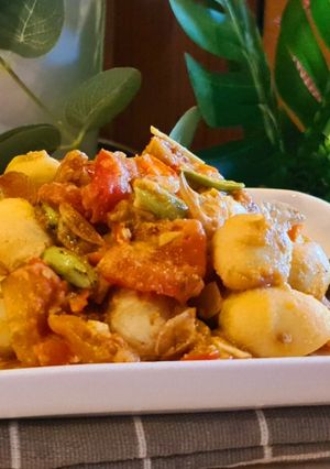 Foto resep BALADO TELOR PUYUH PETAI 😋