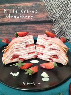 Foto resep Mille Crepes Strawberry