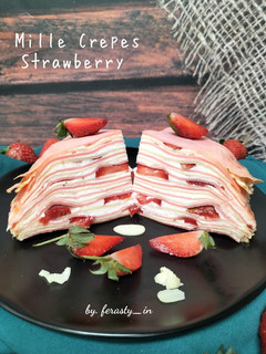 Foto resep Mille Crepes Strawberry
