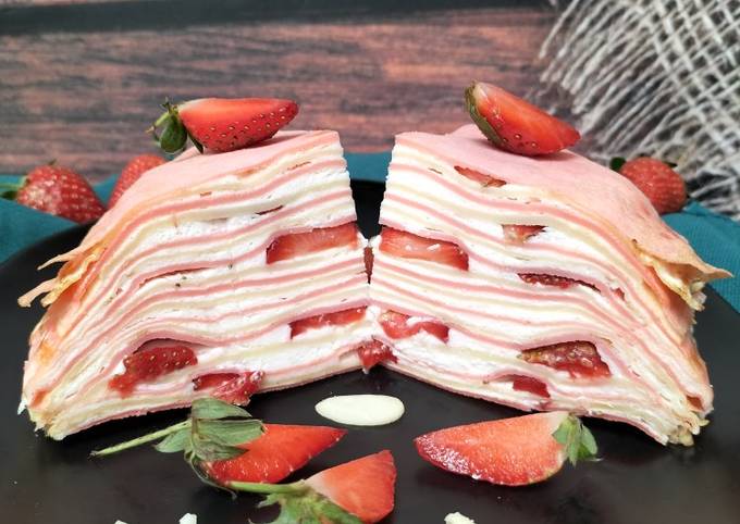 Anti Gagal Resep Mille Crepe Cake Strawberry 1000 Kelezatan! Anti Gagal Resep Mille Crepe Cake Strawberry 1000 Kelezatan!