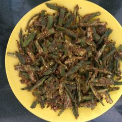 A picture of Grilled kurkure bhindi.