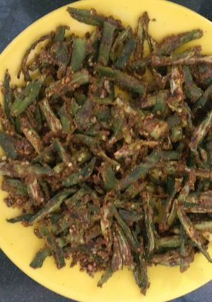 A picture of Grilled kurkure bhindi.