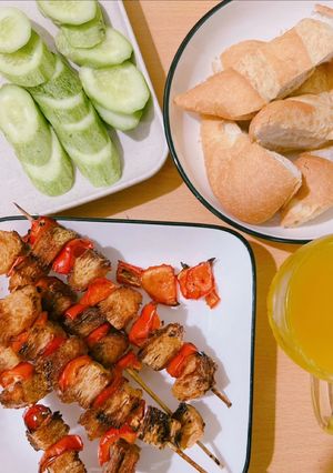 Hình của món Xiên que sườn nướng chay.