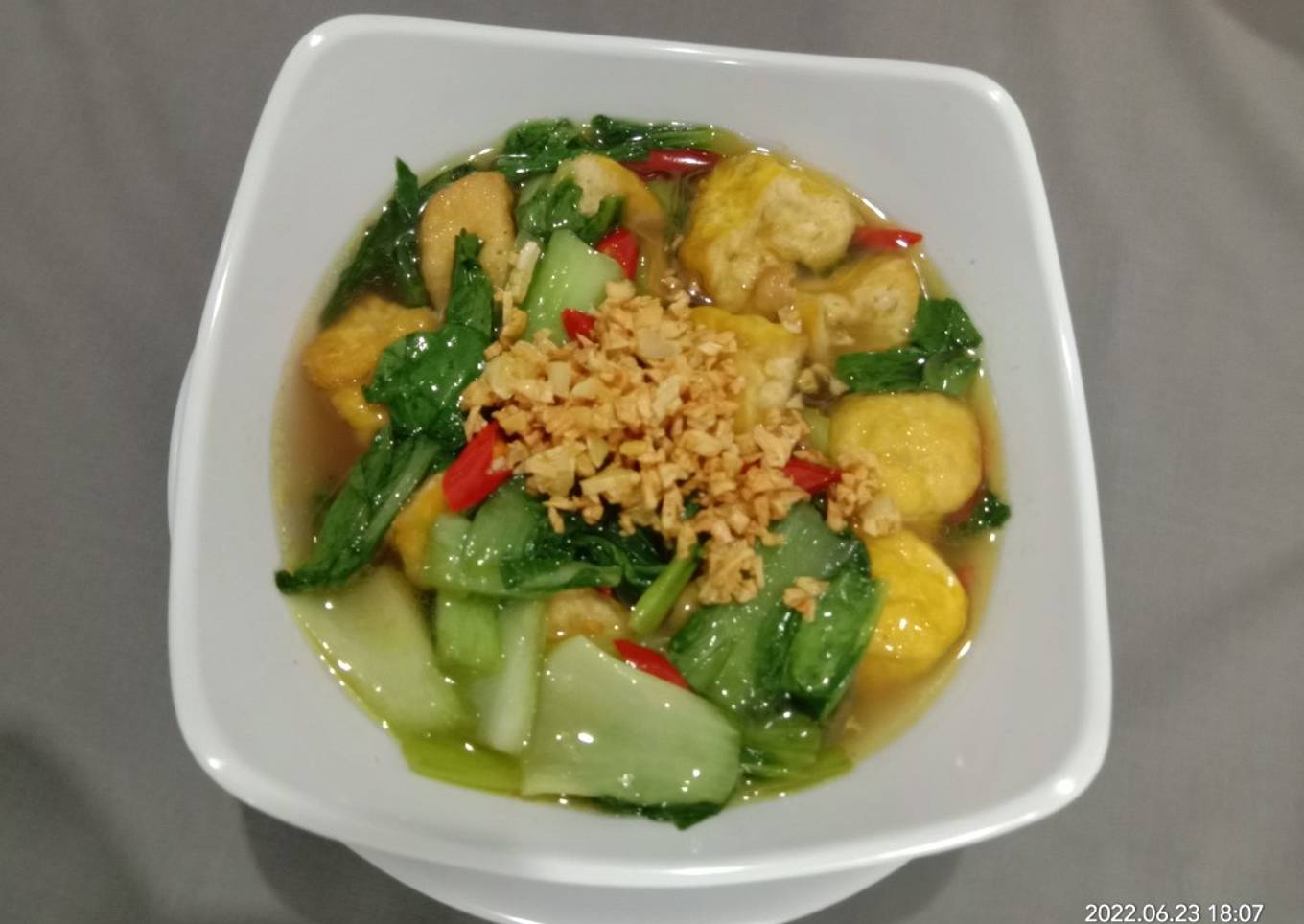 Pakcoy Tahu Bawang Putih