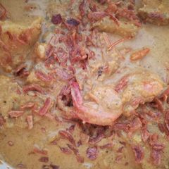 Prawn in coconut gravy (Chingri Machher malai curry) A picture of Prawn in coconut gravy (Chingri Machher malai curry).