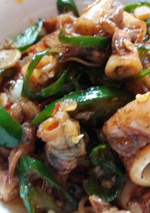 Foto resep Cumi cabe hijau