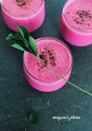 A picture of Beetroot Yogurt Drink#Authormarathon.