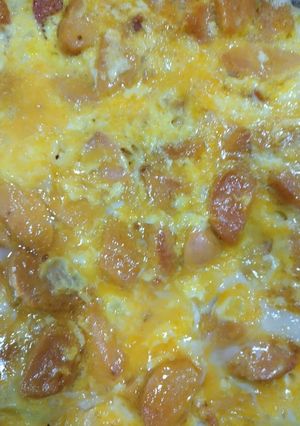 عکسی از دستور سوسیس تخم مرغ🌭