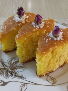 عکسی از دستور کیک باقلوای نارگیلی🍰