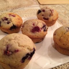 Berry muffins A picture of Berry muffins.