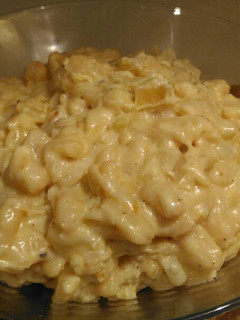 Una foto de Alubias con nata y queso