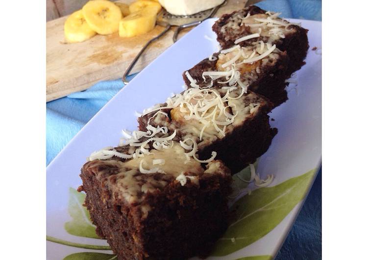 Brownies Coklat Pisang Lembut (no mixer anti gagal)