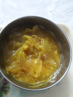 A picture of Papad ki sabji.