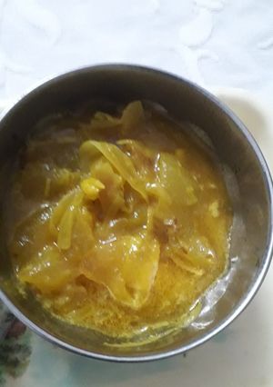 A picture of Papad ki sabji.