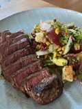 Cowboy Steak with Charred Corn Panzanella