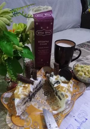 A picture of Chocolate filling bread cake.