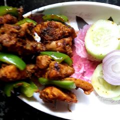 A picture of Chicken tikka.