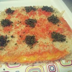 A picture of Kunafa with jaggery syrup.