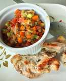 Ceviche lentejas y pechuga