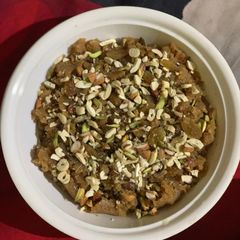 Moong dal halwa A picture of Moong dal halwa.
