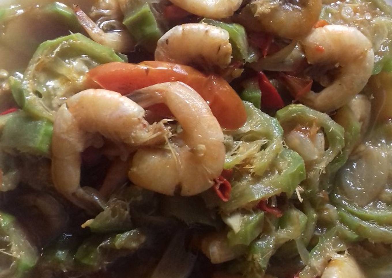 Tumis gambas/oyong campur udang