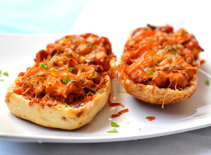 BBQ csirkés melegszendvics recept fotója