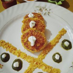 A picture of Crispy Curd kababs.