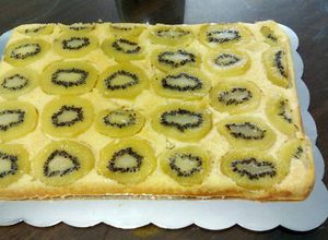 Una foto de Clafoutis de kiwi