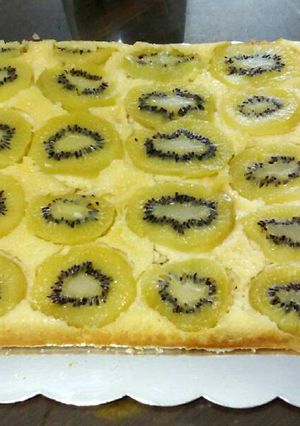Una foto de Clafoutis de kiwi