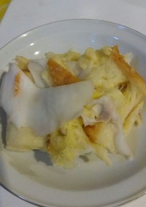 Foto resep Puding roti tawar kelapa kukus