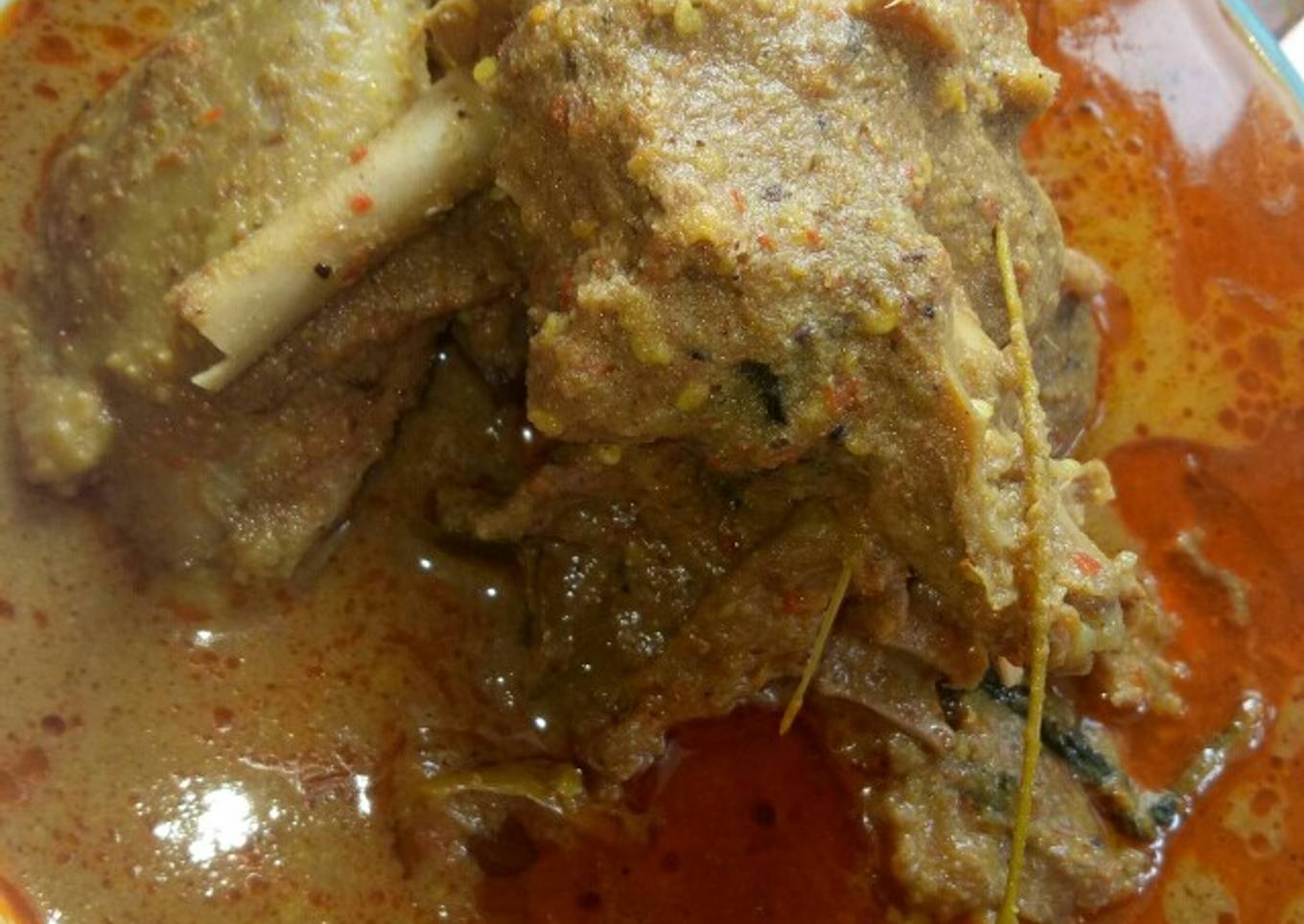 Bebek kuah merah masak aceh