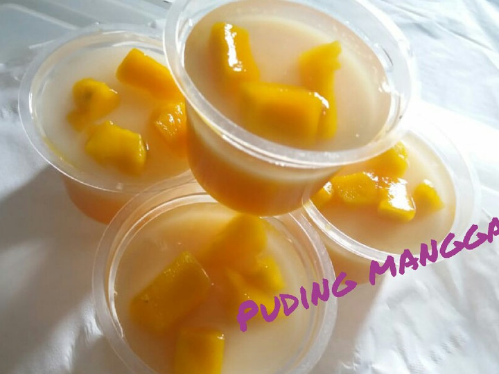 Cara Membuat Puding Lapis Mangga Irit Anti Gagal