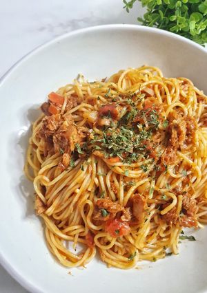 Foto resep Spaghetti Tuna Pedas
