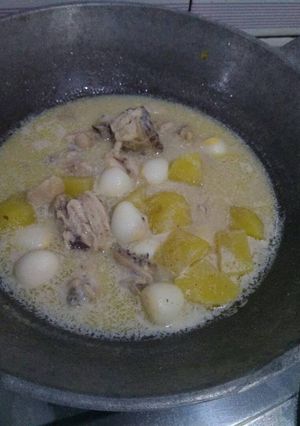 Foto resep Opor ayam kentang telur puyuh